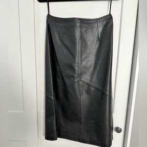 100% leather black skirt. Worn once